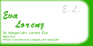 eva lorenz business card