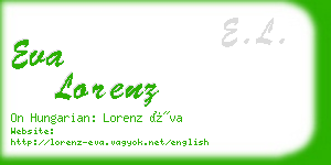 eva lorenz business card